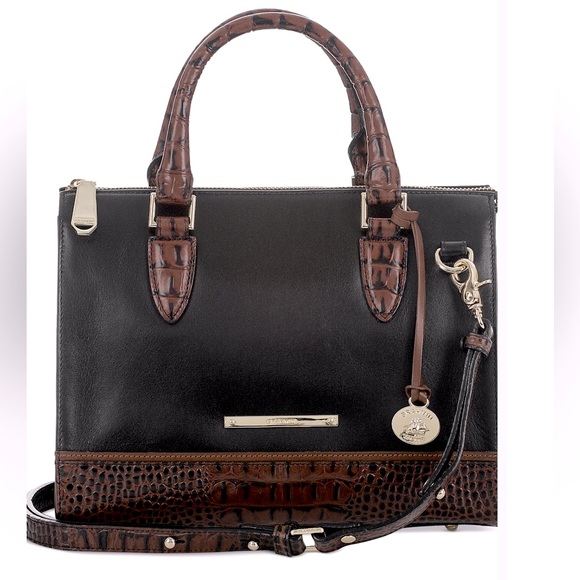 Brahmin Tuscan Tri-Texture Anywhere Convertible Satchel EUC - Picture 1 of 15